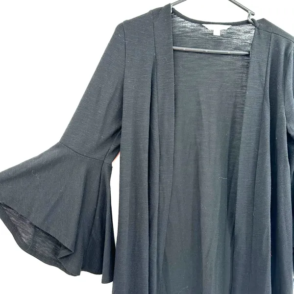 LC Lauren Conrad‎ size small black open front cardigan sweater bell sleeves - Image 3