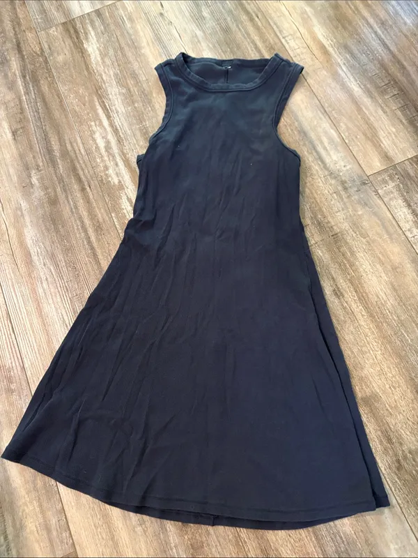 Skims Cotton Rib Tank Dress Navy - Image 7