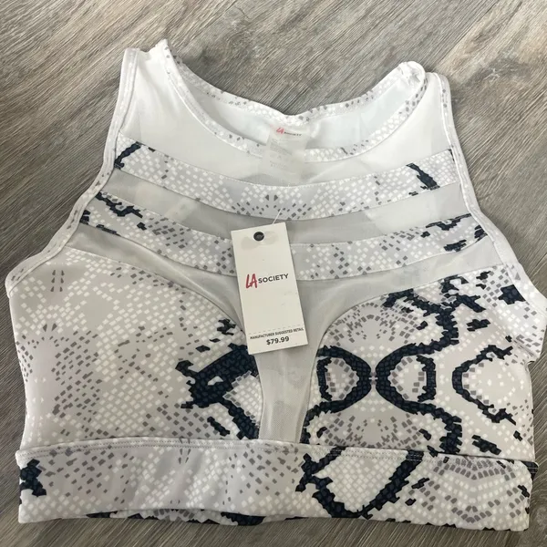 Nwt La Society Yoga Snake Print Padded Set : Leggings And Top S - Image 9