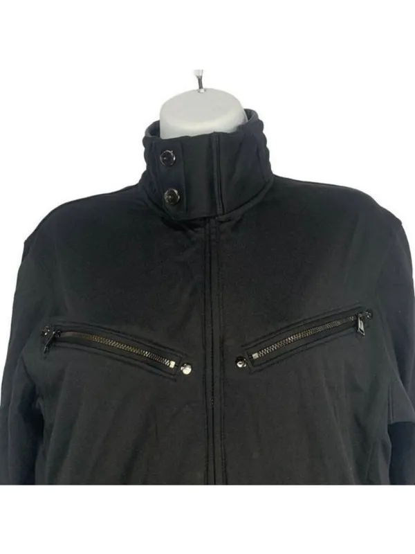 Ralph Lauren Womens Black Jacket Full-Zip Mock Neck Lightweight Casual Size S - Image 2