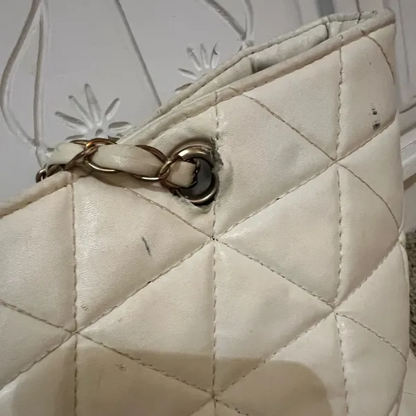 Cream / Ivory Large Purse Tan - Image 6