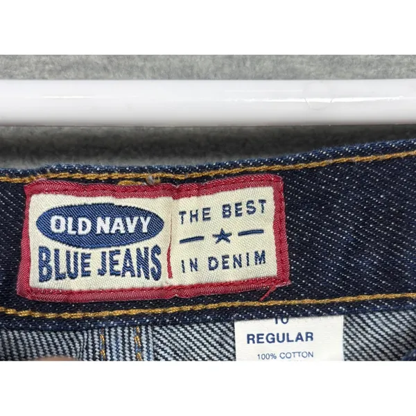 Vtg Y2K Old Navy Blue Jeans‎ Bootcut Dark Wash Denim Women Size 10 Casual - Image 2