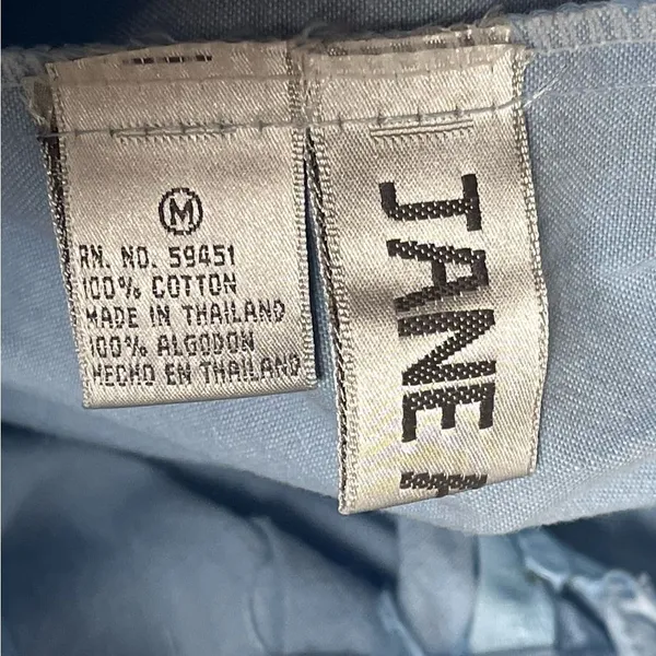 Jane Ashley Sz M High Waisted Pleated Light Blue Shorts Vintage 90’s Y2K V Yoke - Image 10