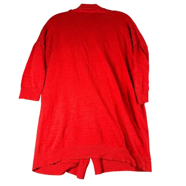 Caslon Womens‎ M Open Front Red Cardigan Sweater With Pockets Soft Lightweight - Image 6