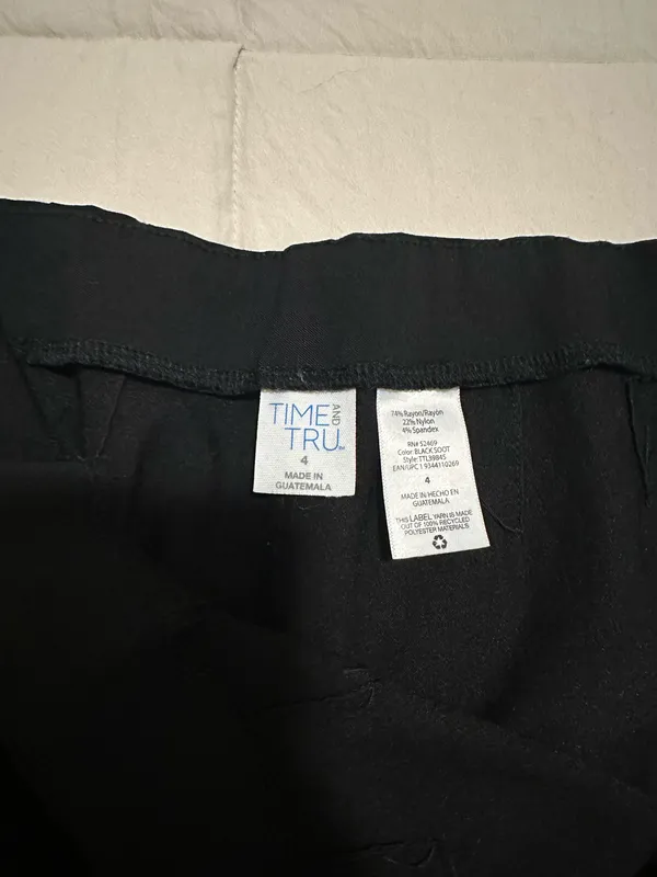 Walmart Black Work Pants Size 4 - Image 2
