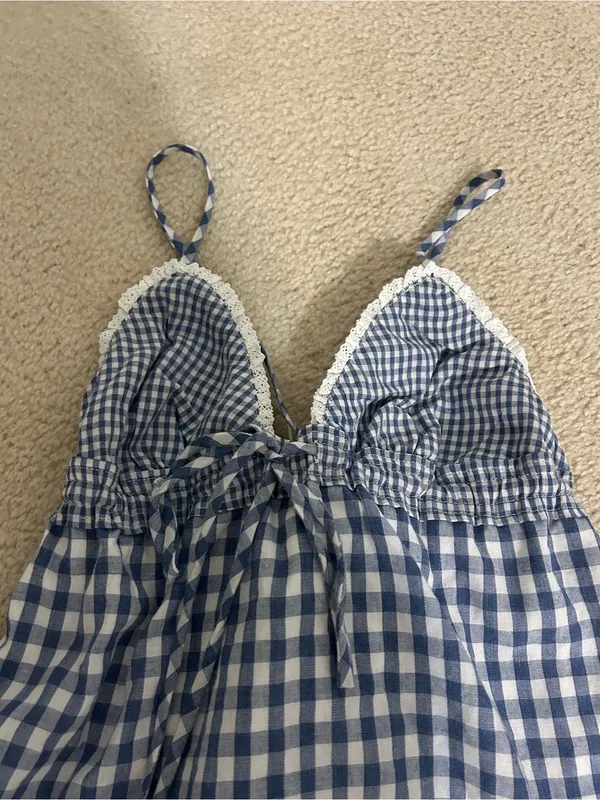 Blue Gingham Dress - Image 3