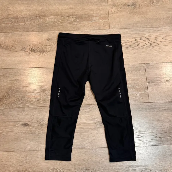 Nike Dri-Fit Womens Small S Running Crop‎ Leggings Black Athletic Activewear - Image 2