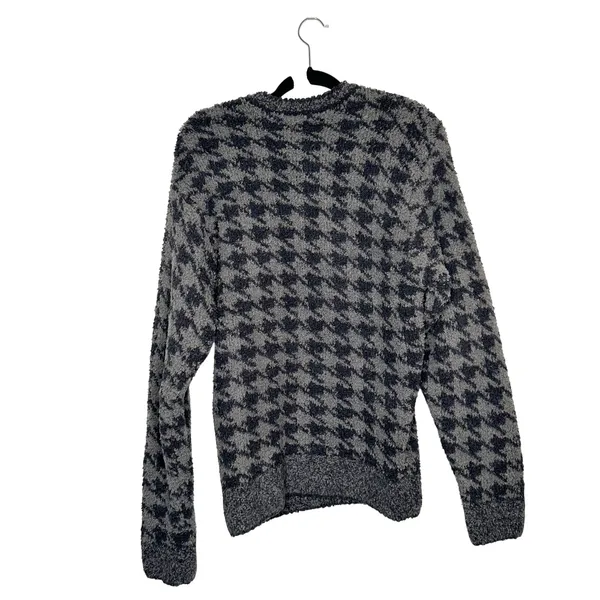 Skims Unisex Cozy Knit Pullover Houndstooth Women's Gray Black Size S/M - Image 3