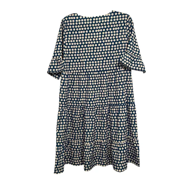 New Blue and White Polka Dot Tiered Dress XL - Image 2