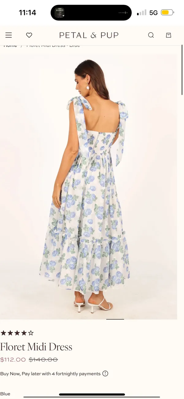 Petal & Pup Midi Dress Floral - Image 4