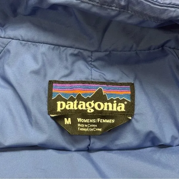 Patagonia Blue Quilted Puffer Packable Coat Women’s Medium - Image 3
