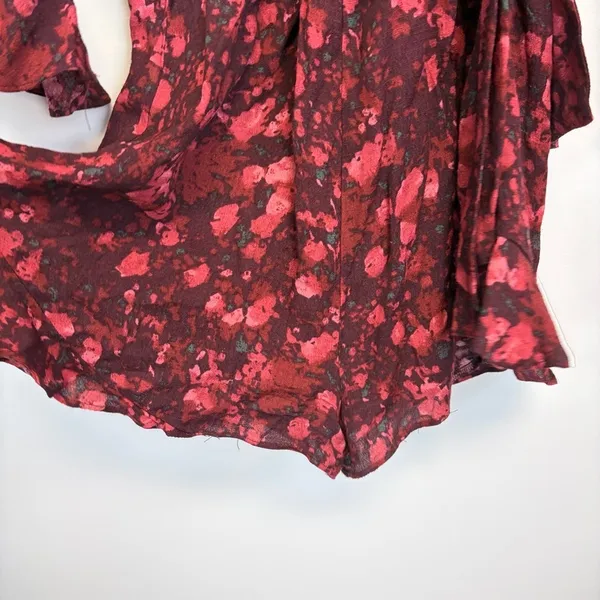 Free People Floral Long Sleeve Wrap Romper - Image 3