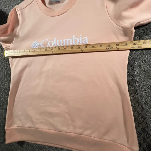 Columbia Sunriddge Crew Women's M Peach Logo Fleece Pullover Sweatshirt XL0716 - Image 6