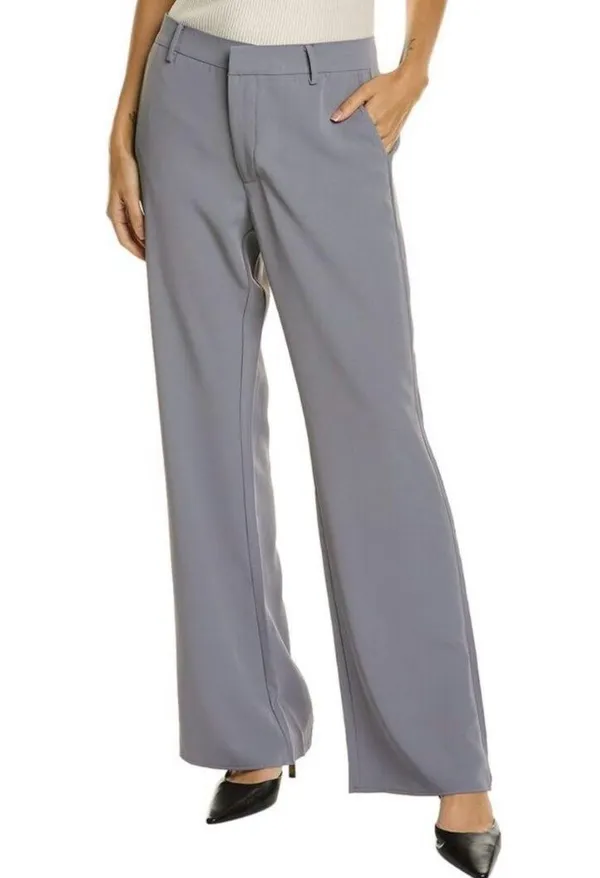 New Flare Leg Elastic Waist Trousers Victoria Pant Grey Size Medium - Image 3
