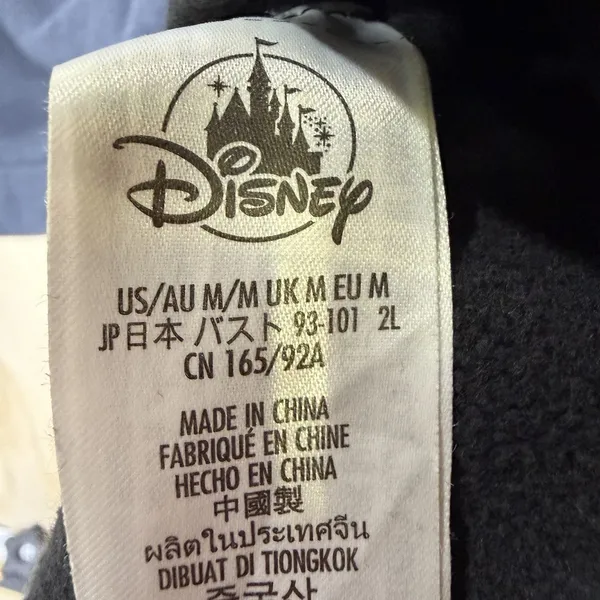 Disney Mickey‎ Mouse Sweatshirt Womens M Cropped Pullover Black Graphic - Image 6