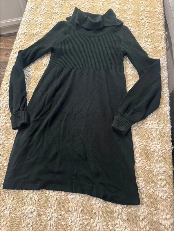 Rubbish black knit Fashion sweater dress, Size M - Image 3