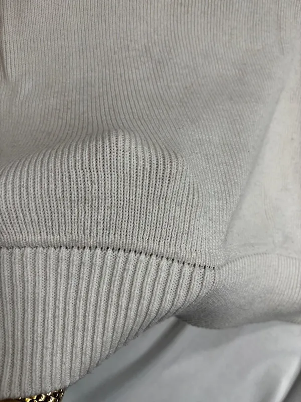 SO Goods For Life Off White Ribbed Knit oversized sweater - Image 4