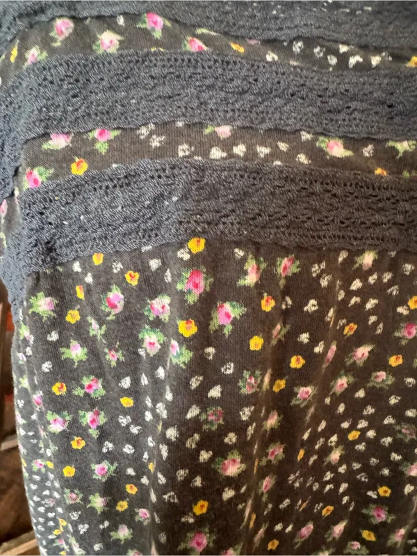 Aerie‎ 2010 Floral Cami Tank Top M Lace Crochet Ditsy Y2K Boho Coquette - Image 13