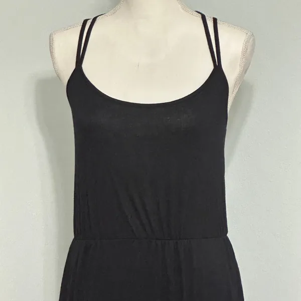 Hollister Black Sleeveless Spaghetti Straps Maxi Dress NWT - Image 5