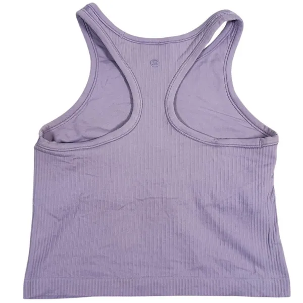 Lululemon Ebb To Street Cropped Racerback Tank Size 6 Lavender Yoga Studio Gym - Image 3