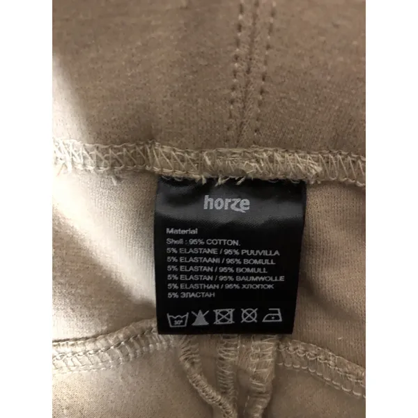 Horze Womens Equestrian Riding Breeches Tan Beige Knee Patch Pants USA 26 - Image 5