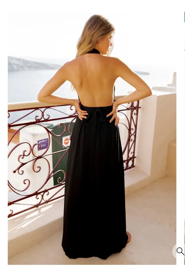 Hello Molly New!! Dedicated Song Halter Maxi Wrap Dress - Image 5