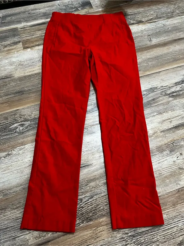 Classic Pull on Dress Pants in Red - Image 2