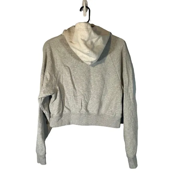 Aerie Gray Long Sleeve Hooded Kangaroo Pouch Pocket Sweatshirt Women Sz XXS - Image 2