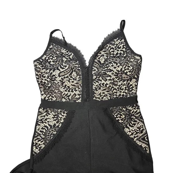 Ario Collection‎ Black Lace Bodice Jumpsuit - Image 3