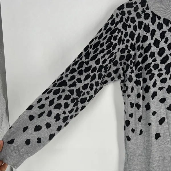 Lascana For Venus‎ Leopard Print Midi Sweater Dress Turtleneck Long Sleeve L - Image 5