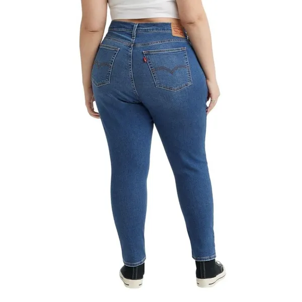NWT Levis Womens Plus Size 721 High Rise Skinny Jeans Straight Through Blue 24W - Image 3
