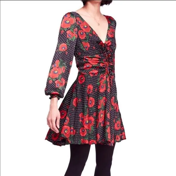 Free‎ People Floral Mini Dress - Image 2