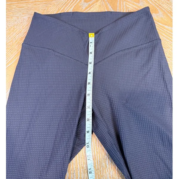 Lululemon‎ V-Waist Yoga Tight 25" Grid Texture Black Leggings Size 6 W5GAAS - Image 8