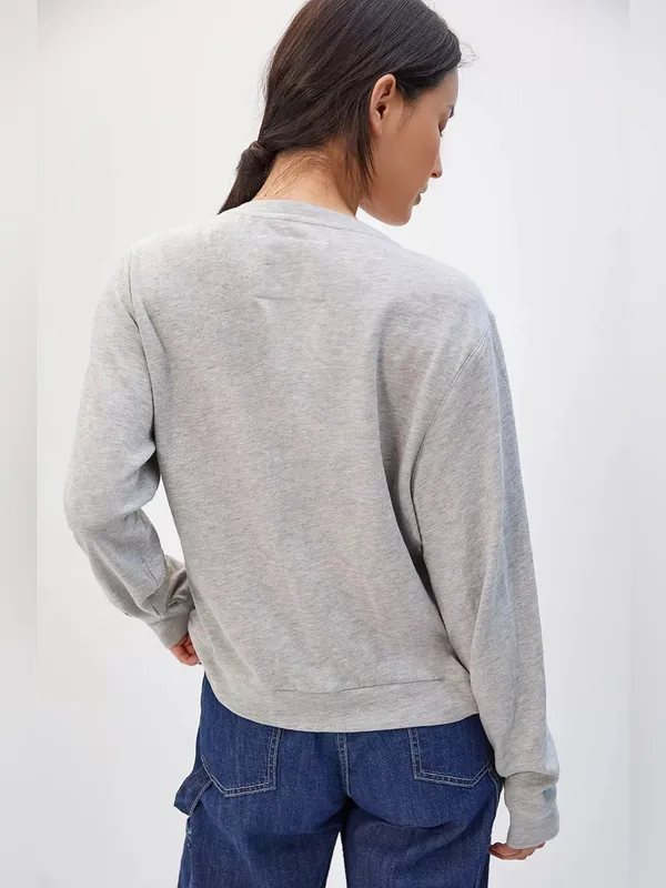 Anthropologie Luna Mercantile Co. Tiger Graphic Sweatshirt Grey XL - Image 2