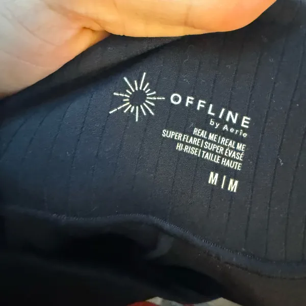 Offline by Aerie Real Me Hi-Rise Black Super Flare Leggings - Image 4