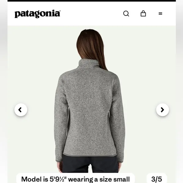 Patagonia Women's Better Sweater® 1/4-Zip Fleece top sz S - Image 6