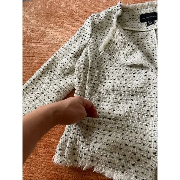 Adrienne Vittadini Tweed Blazer S - Image 4