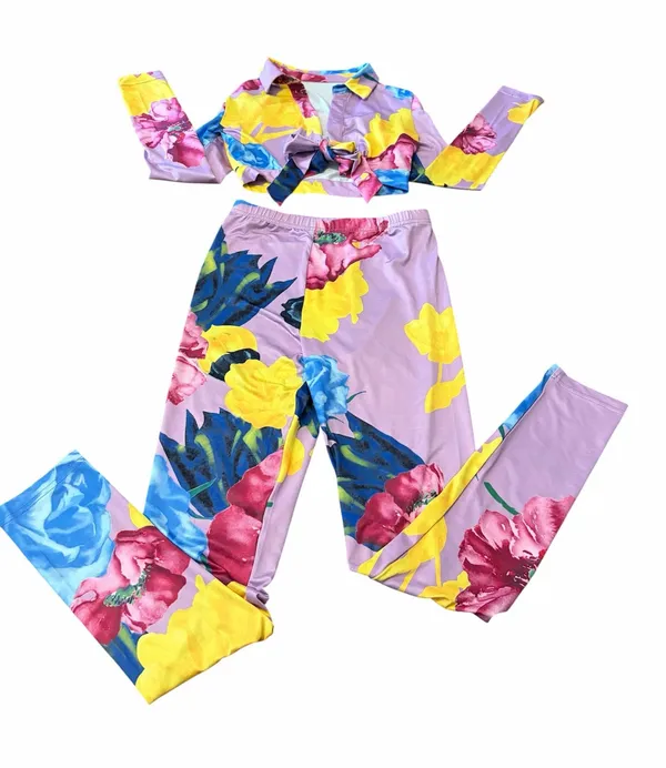 Women’s Two Piece Set Purple - Image 2