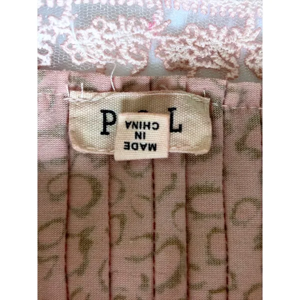 POL Pink Leopard Lace Trim Peplum Camisole Top Women's Size Medium - Image 10