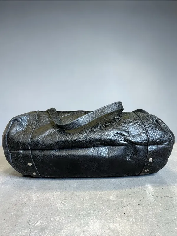 Patricia Nash Benvenuto Large Black Leather Stud-Accent Tote Bag - Image 4