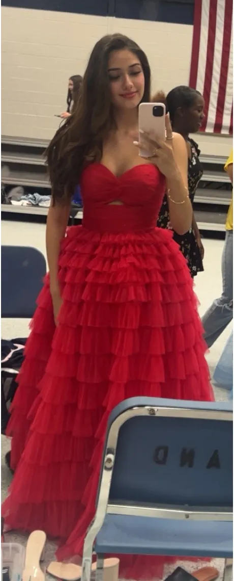 Camille La Vie Red prom / pageant dress - Image 4