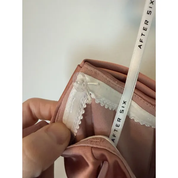 After Six Copper Penny Satin Convertable Gown Size 4 $269 6898 NEW - Image 16