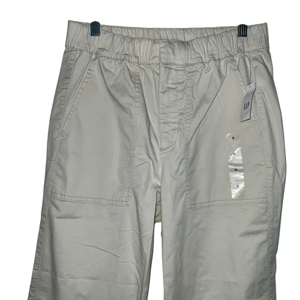 Gap Easy Wide Leg Chino Pants Khaki Beige Women Size Small High Rise‎ 513891-04 - Image 2