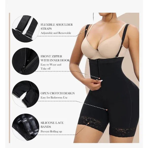 NEW Tummy Control High Compression Body Shaper Hook Crotch L - Image 4