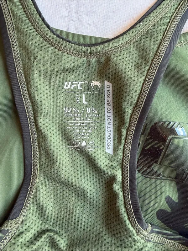 UFC MMA Women’s Sports Bra Green Venom Size Large Workout Gym Athletic - Image 6
