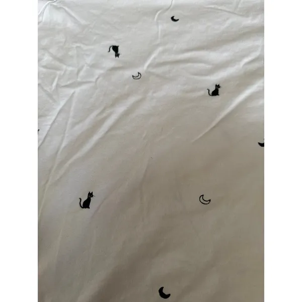 Old Navy Women's Everyday V Neck Cat Moon White Short Sleeve‎ Tee Size XL - Image 10