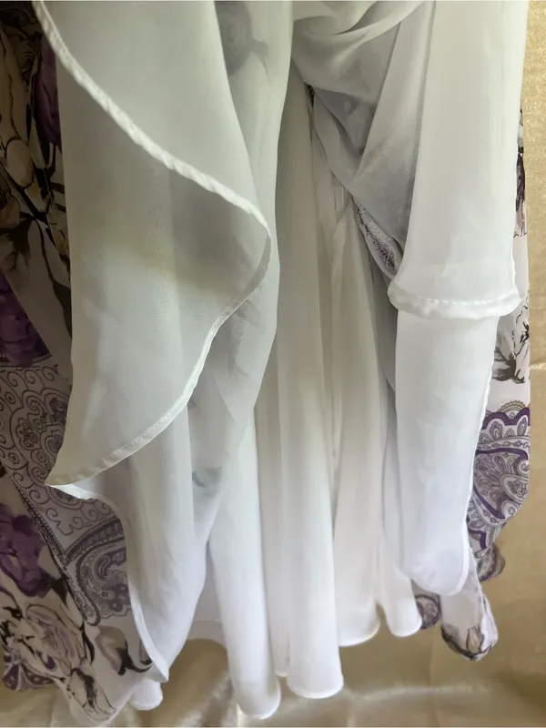 White House Black Market Chiffon A-Line Dress with Sash Tie Belt NWOT Never Worn - Image 14