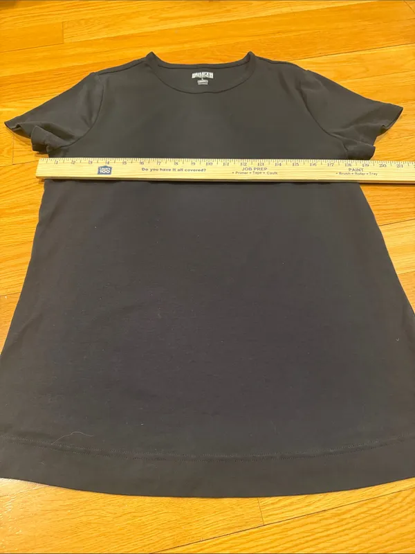 Duluth trading company black short sleeve long tail t shirt size large . - Image 3