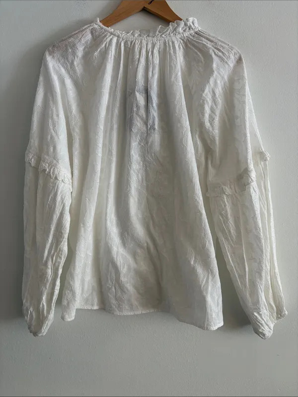 Forever That Girl x Anthropologie Long Sleeve Justine Blouse Women’s Small - Image 6
