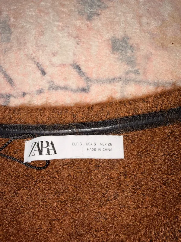 Zara brown tube top fluffy - Image 3